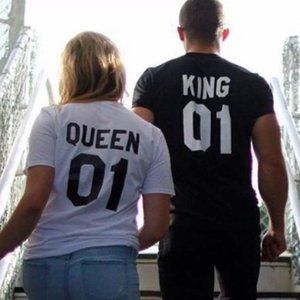 King Queen Matching Shirts Set His Hers
